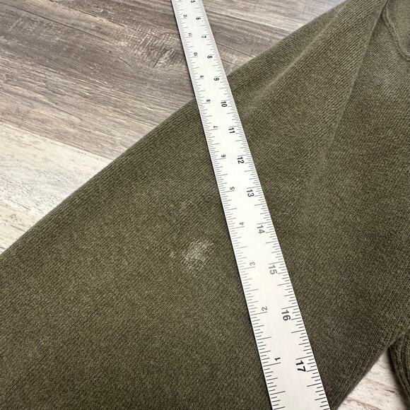 Vintage 90s Polo Ralph Lauren Olive Green Mens XL Pony 1/4 Zip Mock Neck Sweater - Picture 5 of 8